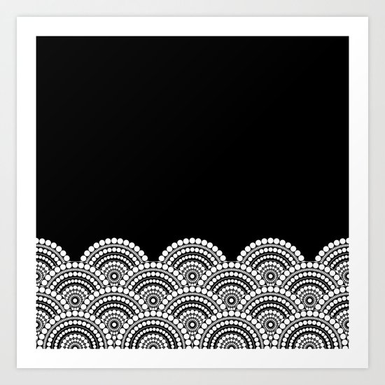 BLACK AND WHITE (abstract pattern) Art Print