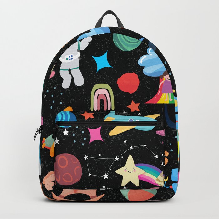 Astronaut and space pattern gift for kids Backpack