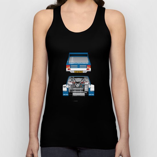 Outline Series N.º7, MG Metro 6R4, 1986 Unisex Tank Top