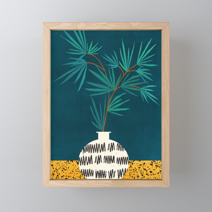 Night Palm / Night Scene Series Framed Mini Art Print by kristiangallagher | Society6 Night Palm / Night Scene Series Framed Mini... 