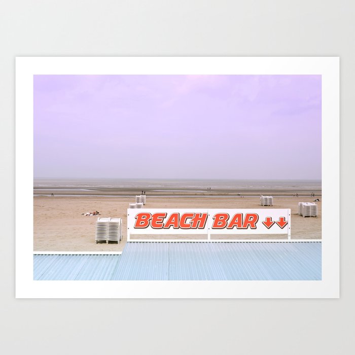 Beach Bar near the Ocean Art Print