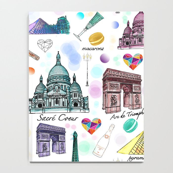 Voyage A Paris Watercolor Notebook By Vannina Society6