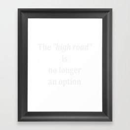 High Road Framed Art Print