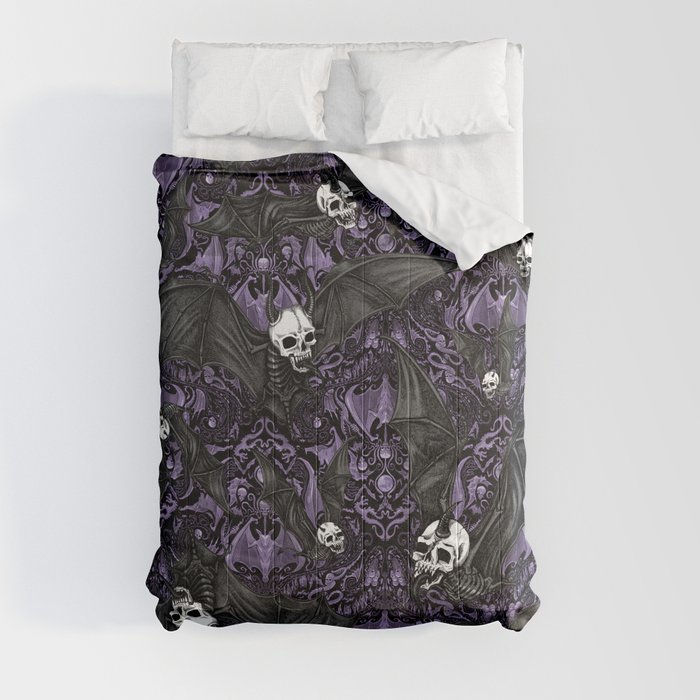 Skelebats - Royal Purple Comforter