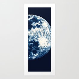 Lunar Cyanotype Art Print