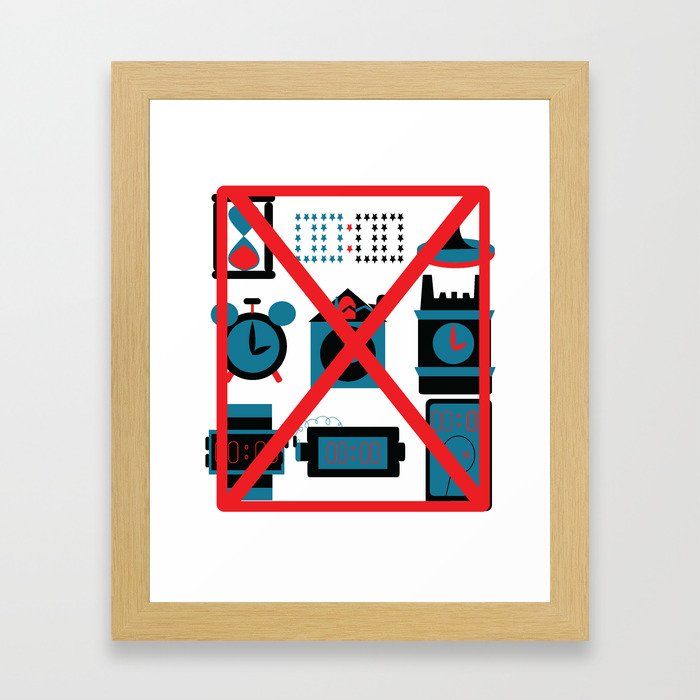LOST TIME x TIME OUT Framed Art Print