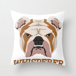 Bulldog Whisperer Throw Pillow