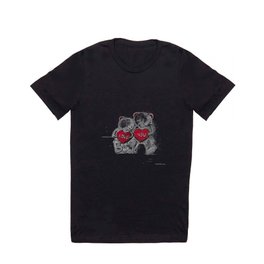 Bear: Valentine's Day T-shirt | Happyvalentinesday, Valentinesday, Drawing, Love, Vday, Ink Pen, Loveyou, Bear, Heart, Couples 