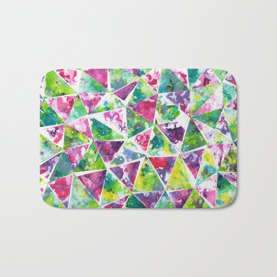COLLAGE LOVE: Funky Triangles Bath Mat