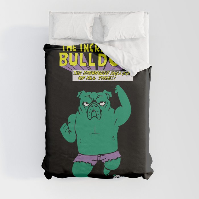 The Incredible English Bulldog Duvet Cover