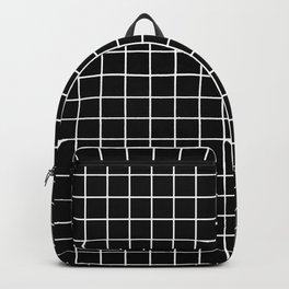 Black and White Grid Backpack | Chic, Unicorn, Graphicdesign, Grid, Pattern, Bohemian, Simple, Black And White, Uni, Scandi 