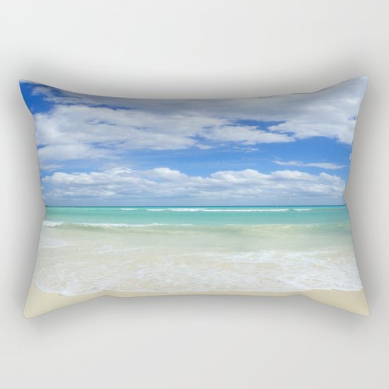 Playa Del Carmen Beach Rectangular Pillow