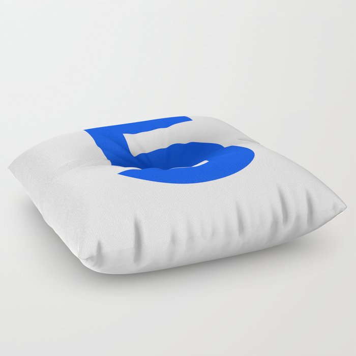 Number 5 (Blue & White) Floor Pillow
