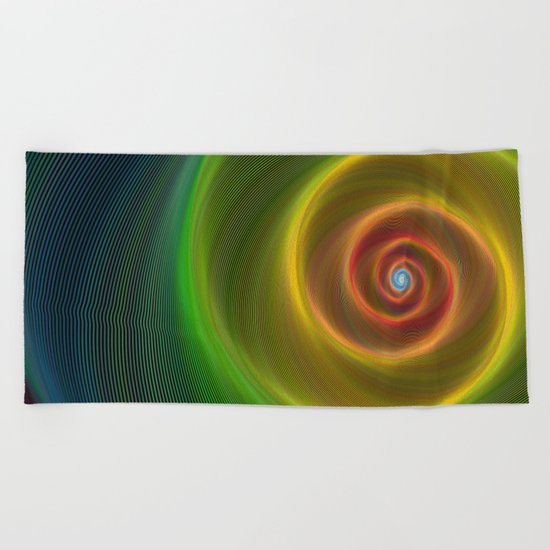 Space dream spiral Beach Towel