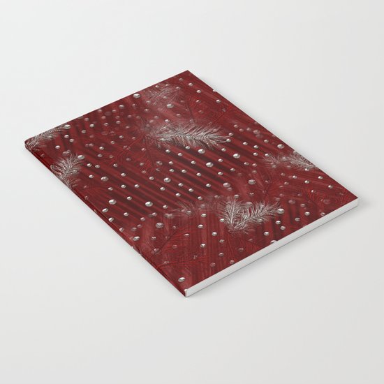 Silver Red Christmas Notebook