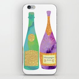 Champagne Bottle Parade iPhone Skin