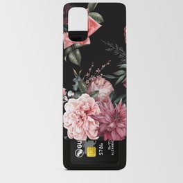 Midnight Garden Floral Pattern in Watercolor Android Card Case