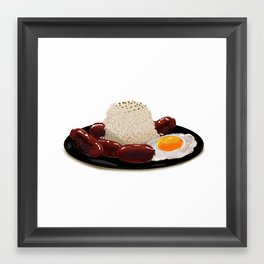 longsilog (pork longganisa, egg, fried rice) -filipino food Framed Art Print