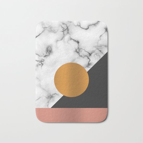 Marble & metals Bath Mat