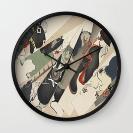 Kamisaka Sekka painting Wall Clock | House, Painter, Poster, Decorative, Color, Illustration, Kamisakasekka, Art, Wallart, Acrylic 