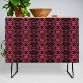 Liquid Light Series 4 ~ Red Abstract Fractal Pattern Credenza