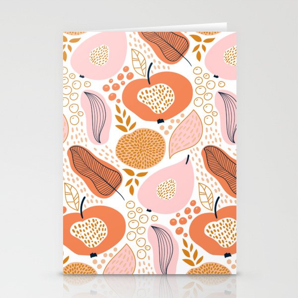 Abstract Peaches Stationery Cards