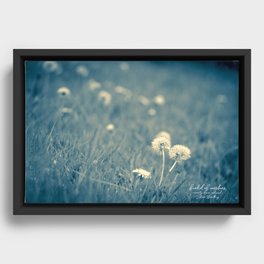 field of wishes Framed Canvas