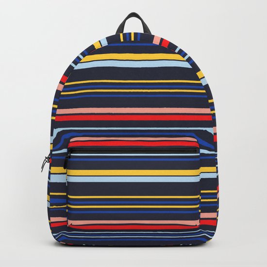Stripes Blue Backpack