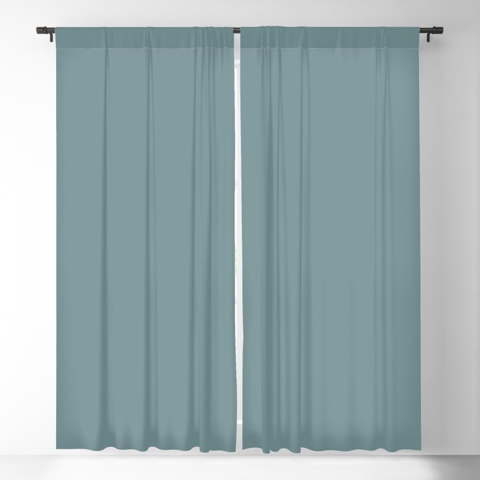 Medium Blue Solid Hue - 2022 Color - Shade Pairs Farrow and Ball Stone Blue 86 Blackout Curtain