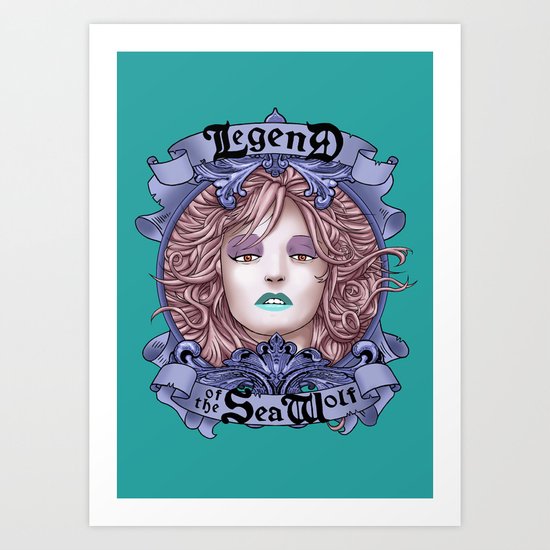 Legend of the Sea Wolf (alt-colour) Art Print