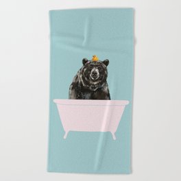 Big Bear in Bathtub Beach Towel