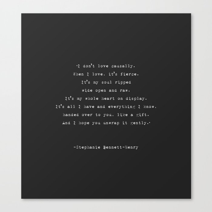 Stephanie Bennett-Henry | Typewriter Style Quote Canvas Print