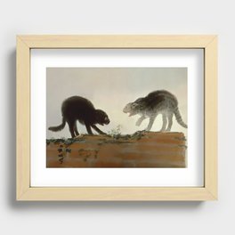 “Two Cats Fighting” by Francisco Goya Recessed Framed Print