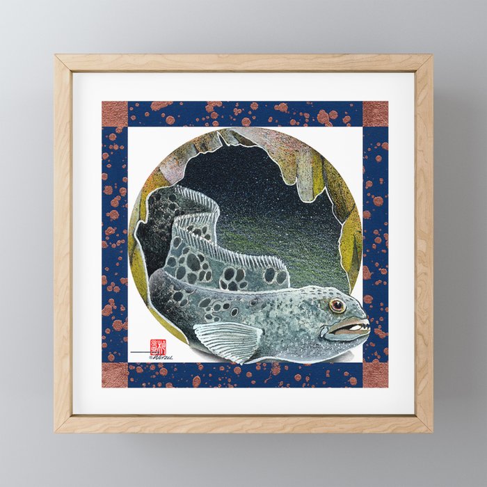 DW-013 Wolf Eel Framed Mini Art Print