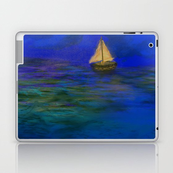 Peaceful Sail Moonlight  Laptop & iPad Skin
