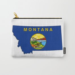 Montana Map with Montana State Flag Carry-All Pouch