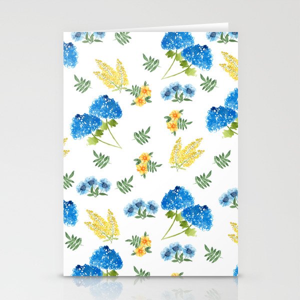 Hortensia pattern Stationery Cards