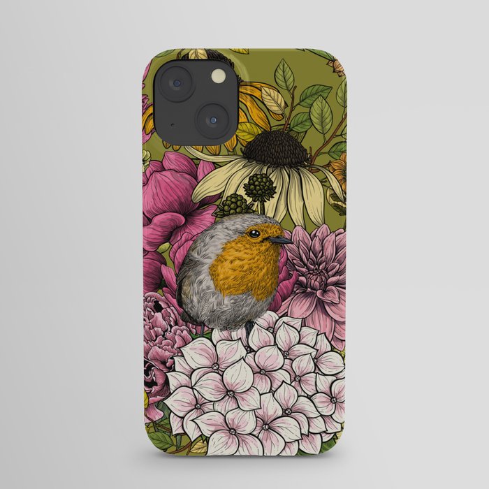 Robins in the garden iPhone Case
