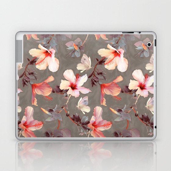 Coral Hibiscus Laptop & iPad Skin