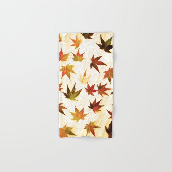 AUTUMN LEAVES PATTERN #3 #decor #art #society6 Hand & Bath Towel
