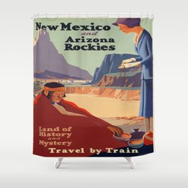 Vintage poster - New Mexico Shower Curtain