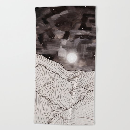 Lines in the mountains III Beach Towel