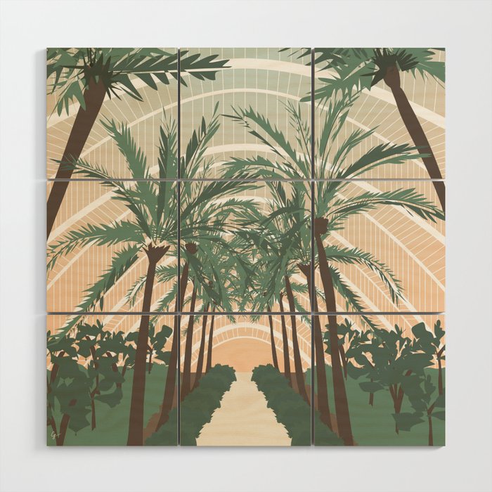 Palm Trees in Valencia, Spain Wood Wall Art