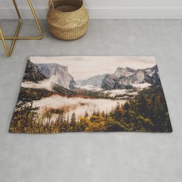 Amazing Yosemite California Forest Waterfall Canyon Rug | Graphicdesign, Color, Abstract, California, Wanderlust, Mountain, Mountains, Photo, Adventure, Nationalpark 
