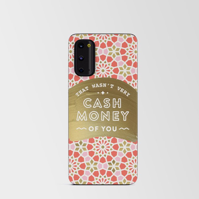 Cash Money – Coral & Gold Android Card Case