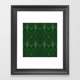 Art Deco in Emerald Green Framed Art Print