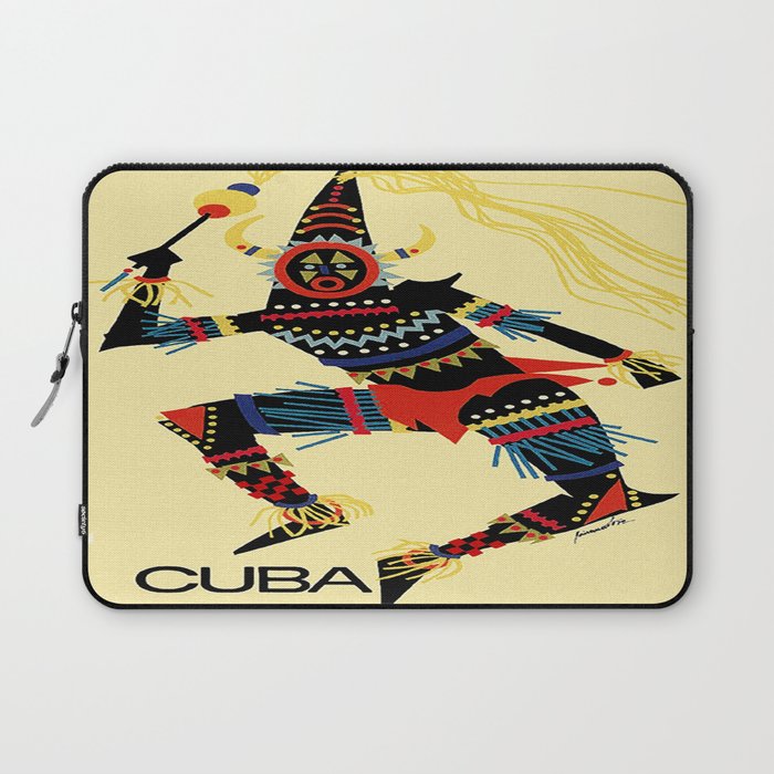 Vintage Cuba Costumed Dancer Travel Laptop Sleeve