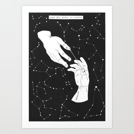 Open the gates to heaven Art Print
