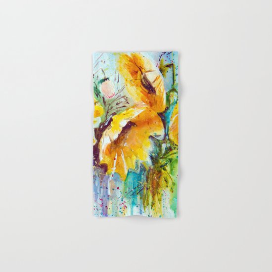 bouquet of sunflowers Hand & Bath Towel