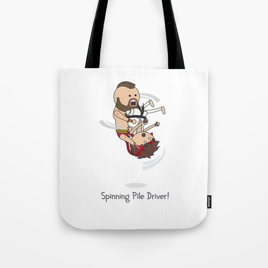 Spinning Pile Driver Tote Bag